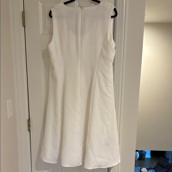 NWT Donna Karan Cream Sleeveless Cowl Neck Midi Dress sz 14 - Picture 5 of 5